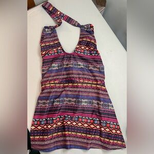Jessica Simpson Aztec Print Tankini Top 1X